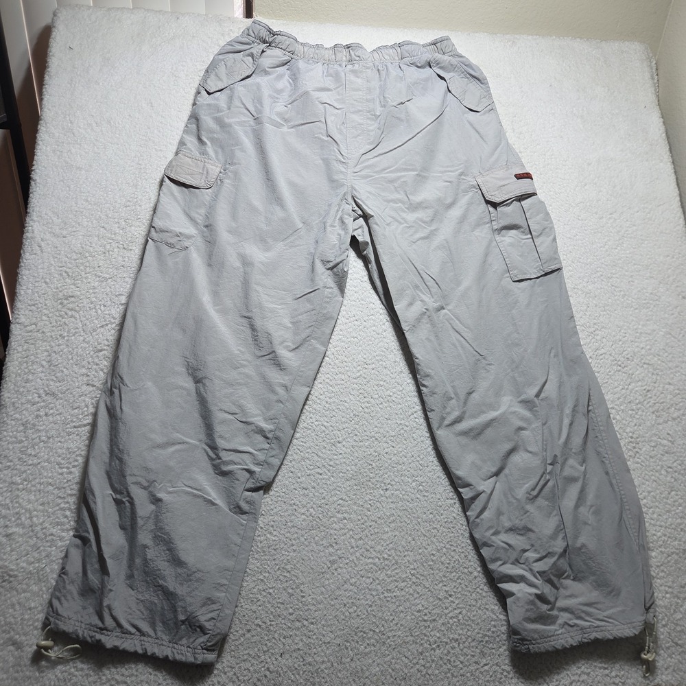 B.U.M. Equipment Beige Nylon Lined Cargo Pant Boating Fish Hiking Size XL